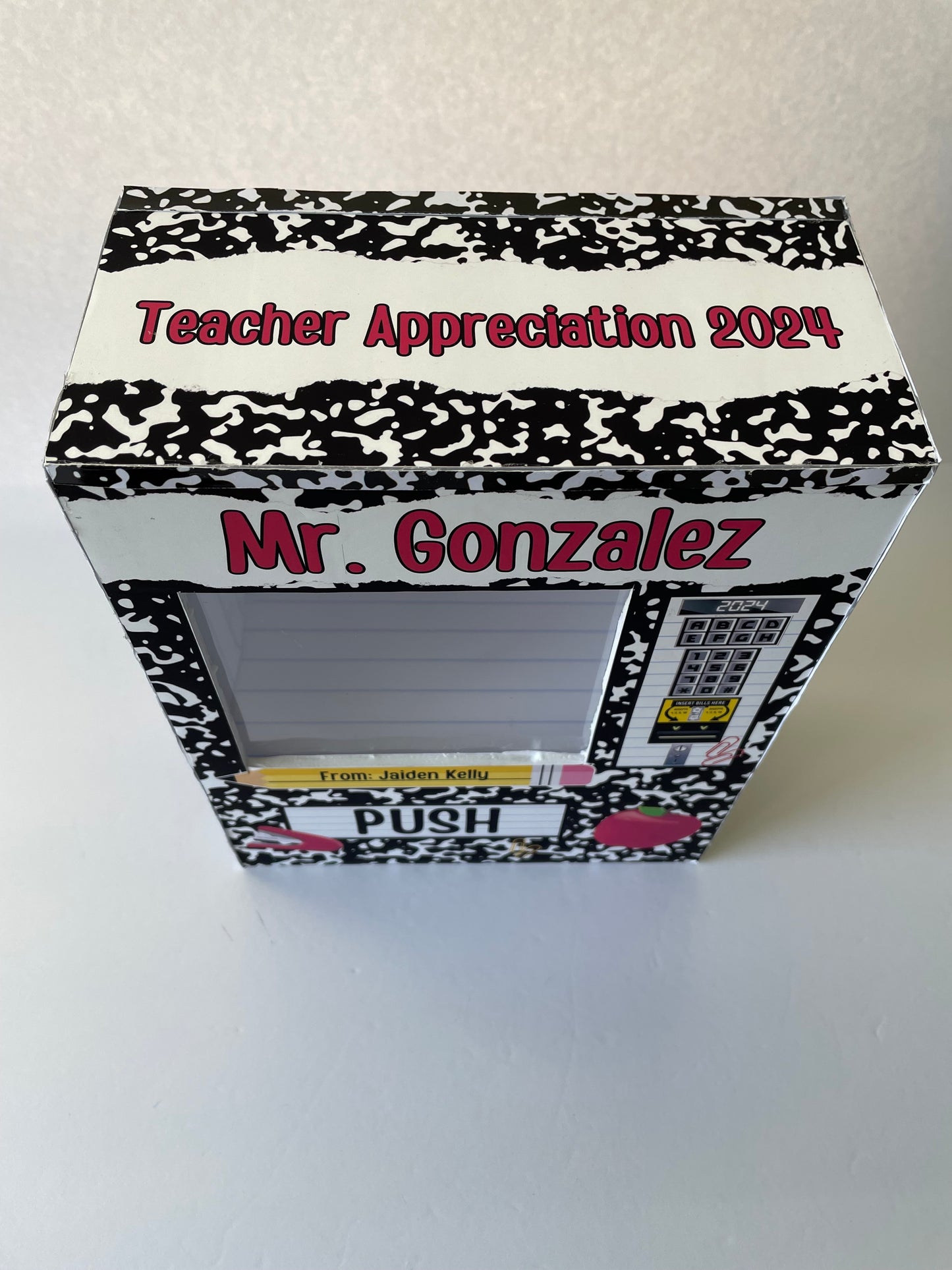 Teacher Vending Machine 8x10 | Foam Board