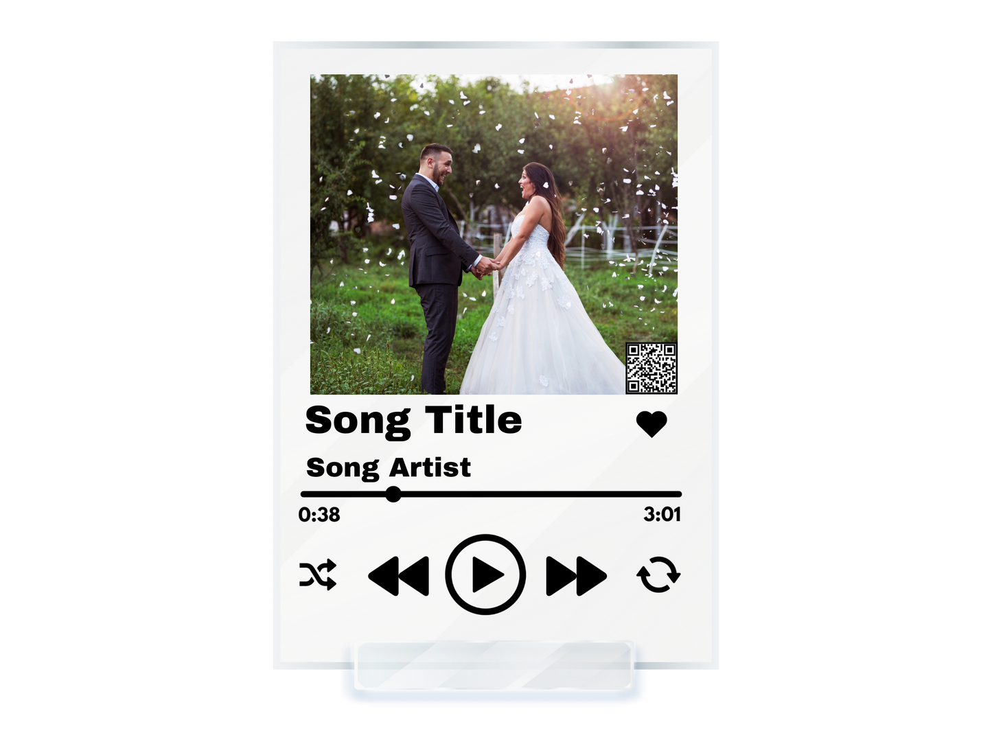Wedding Keepsake Acrylic Music Plaque