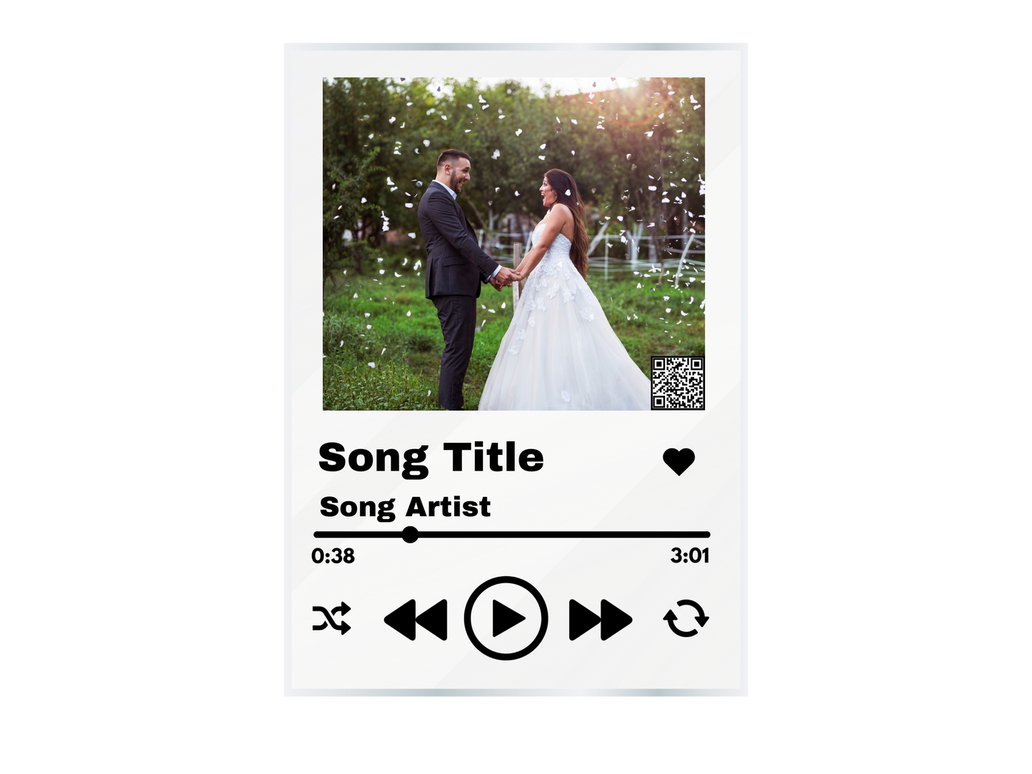 Wedding Keepsake Acrylic Music Plaque