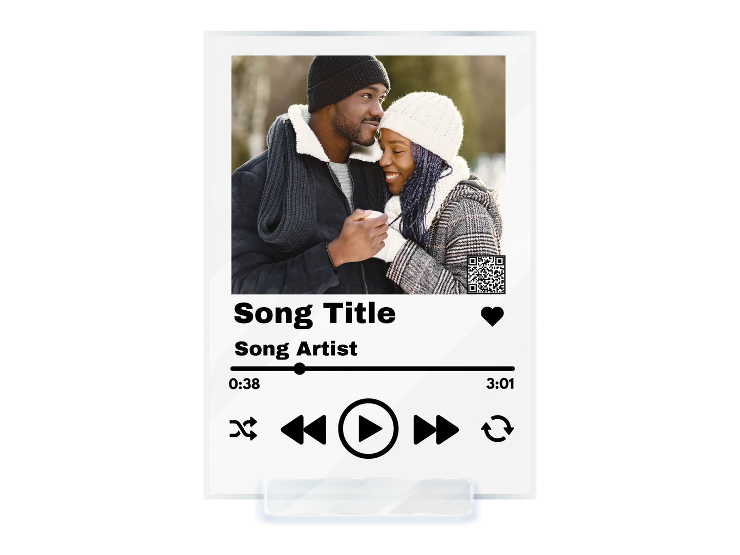Custom couples music plaque, anniversary, birthday, boyfriend, girlfriend, for him, for her, relationship keepsake, love, significant other, music frame, acrylic music plaque, graduation gift, wedding gift, birthday gift, music player acrylic frame plaque