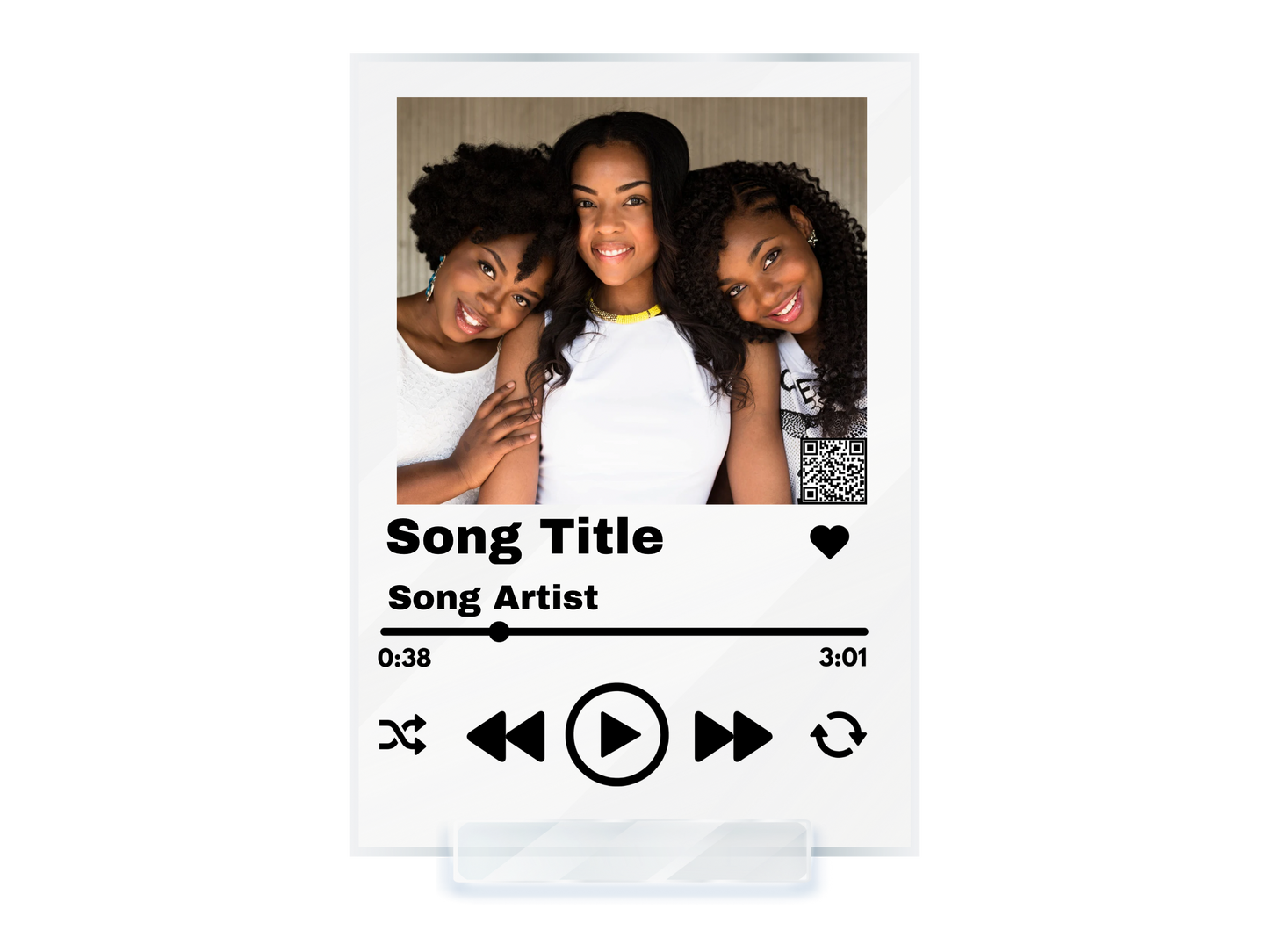 Custom music plaque, music frame, acrylic music plaque, graduation gift, wedding gift, birthday gift, music player acrylic frame plaque
