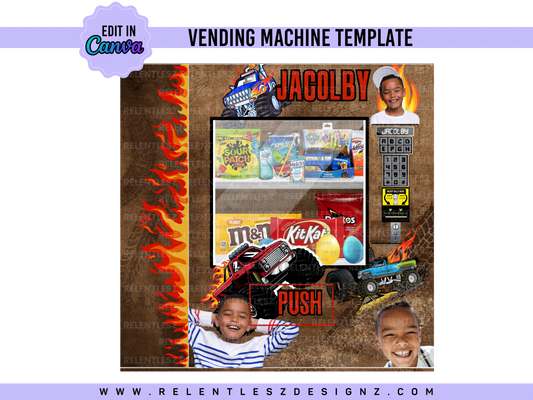 Monster Truck Vending Machine Template