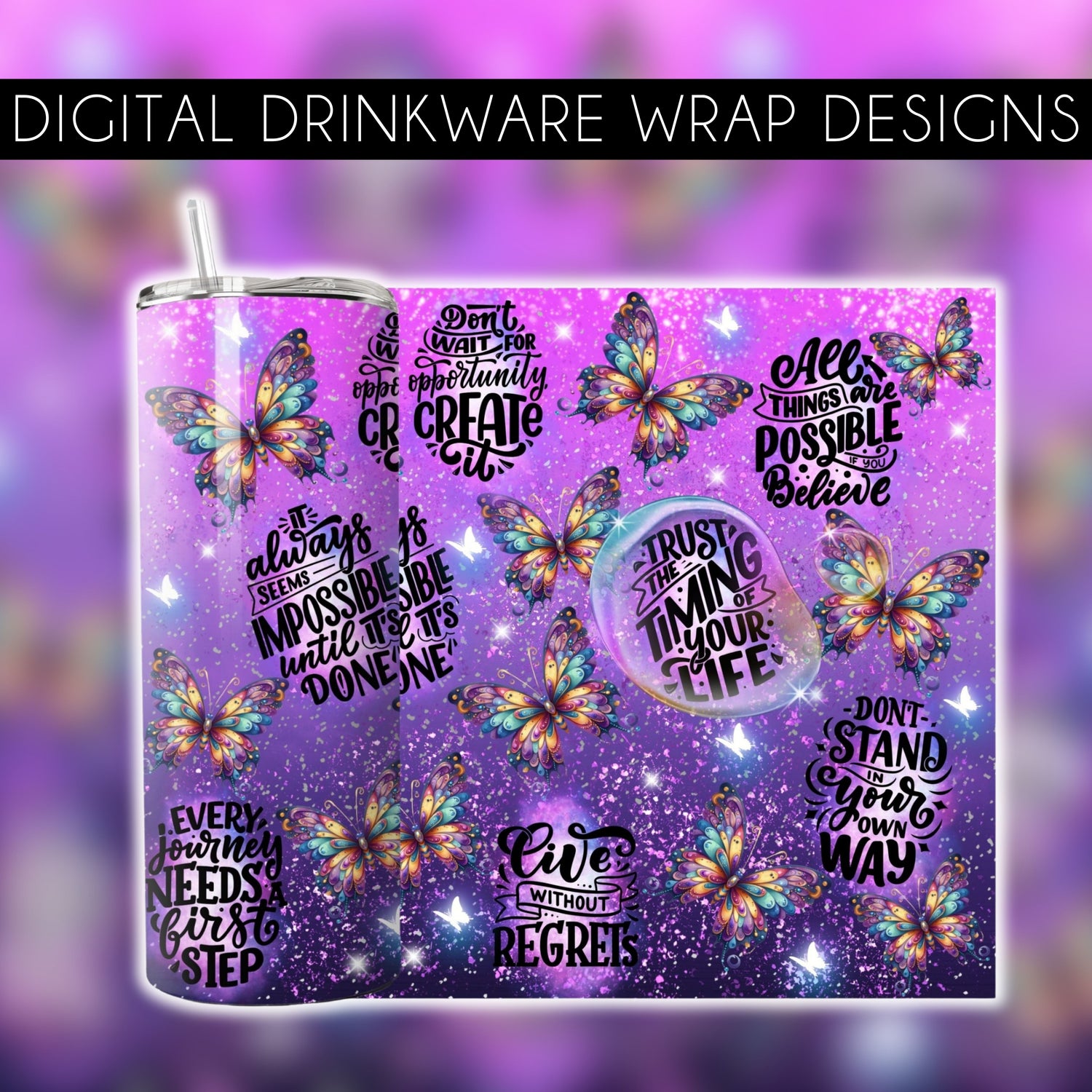 Digital Cup Wrap Designs