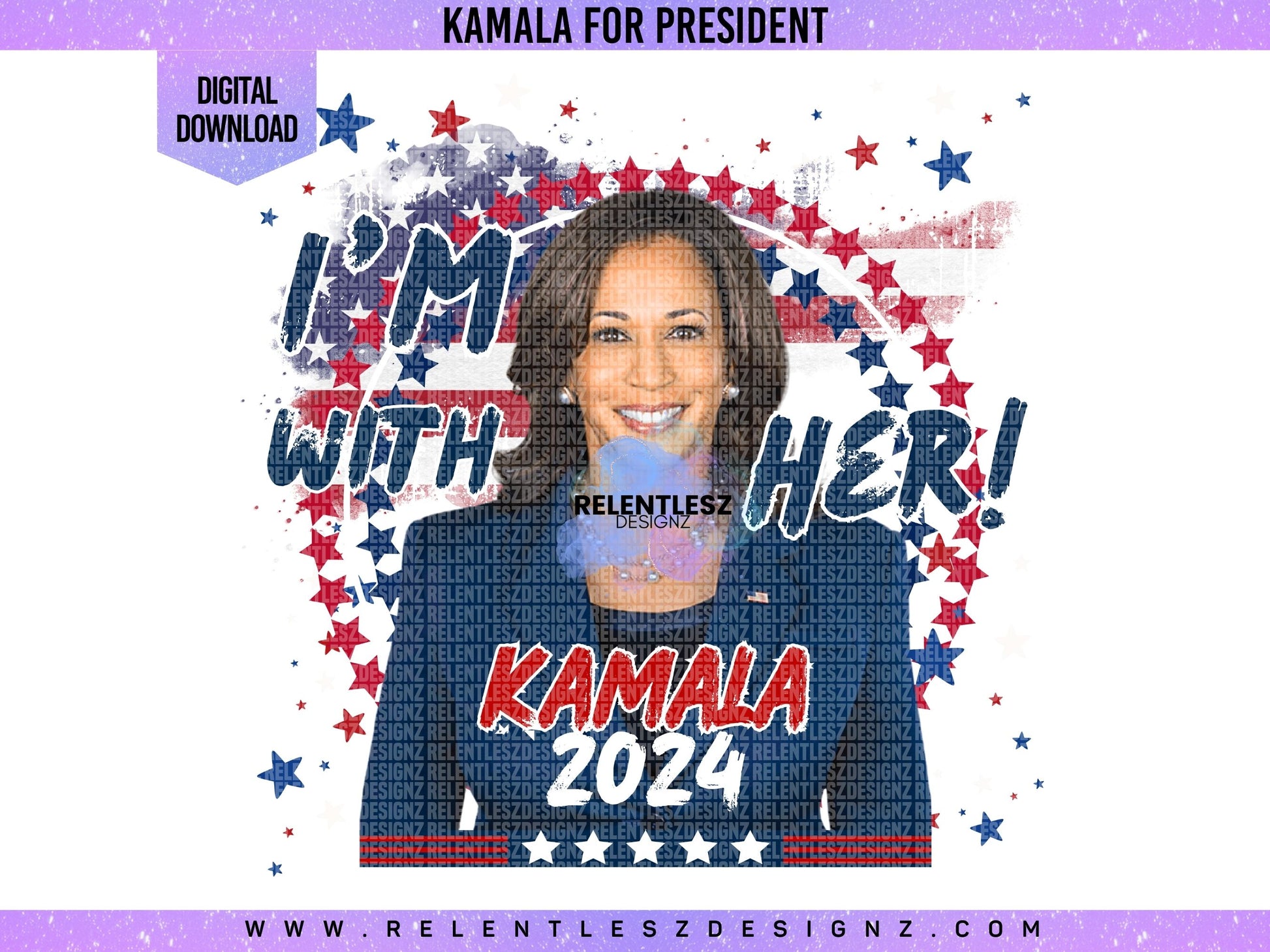 Kamala Harris Biden Black Job I’m With Her 2024 President 