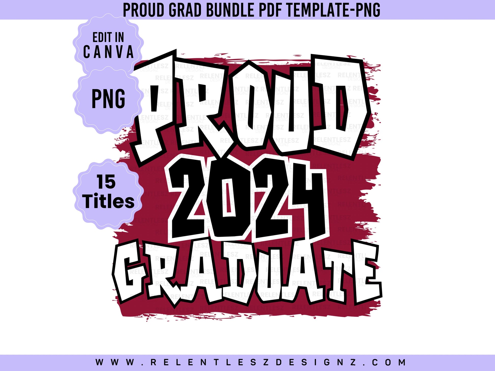 Proud Family Graduation shirt Template Bundle. You can edit the templates in Canva and make them your own. Class of 2024. college graduate, high school senior, fans, flyer, t-shirts