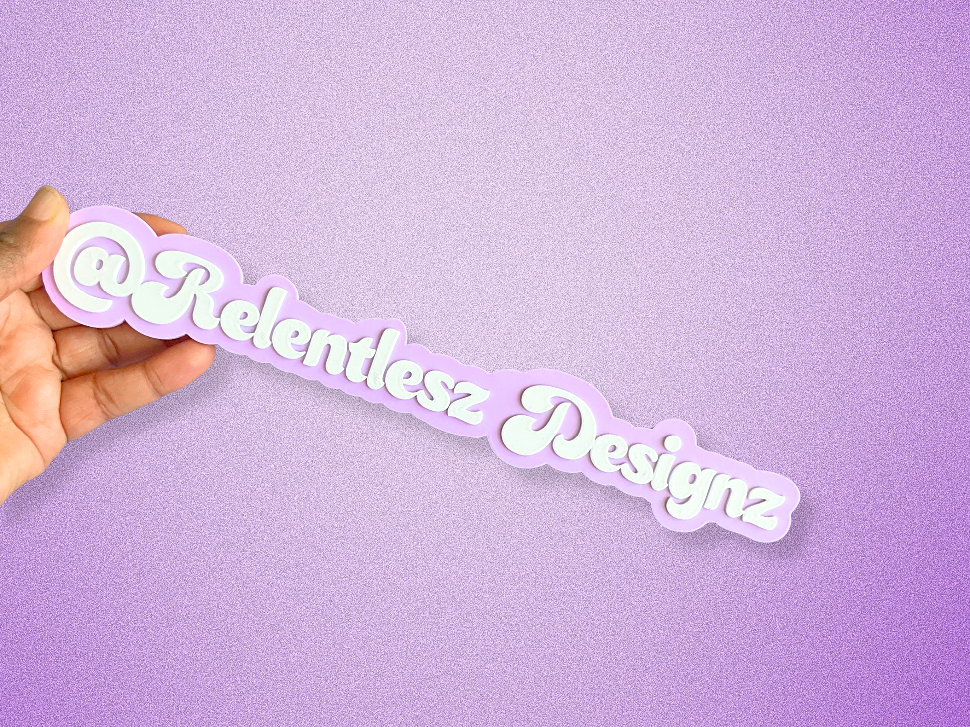 Custom 3D Printed Photo Watermark for Social Media Photo Posting. This can include your Social Media Icons Printed, along with your social media username or business name