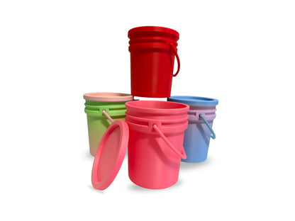 3D Printed Mini 4" Bucket with Lid | Mini Favor and Gift Bucket, Party Treats and more