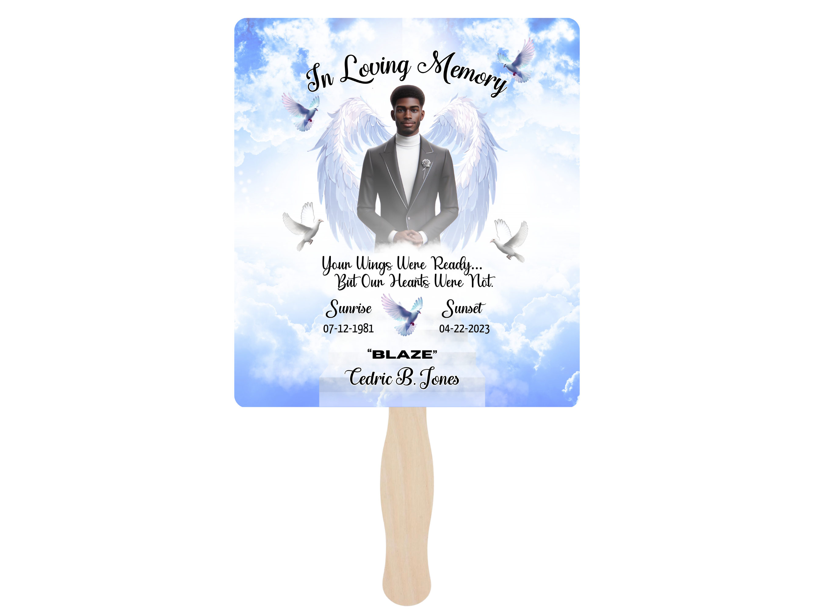 Memorial Hand Fans, Paddle Fans – Relentlesz Designz