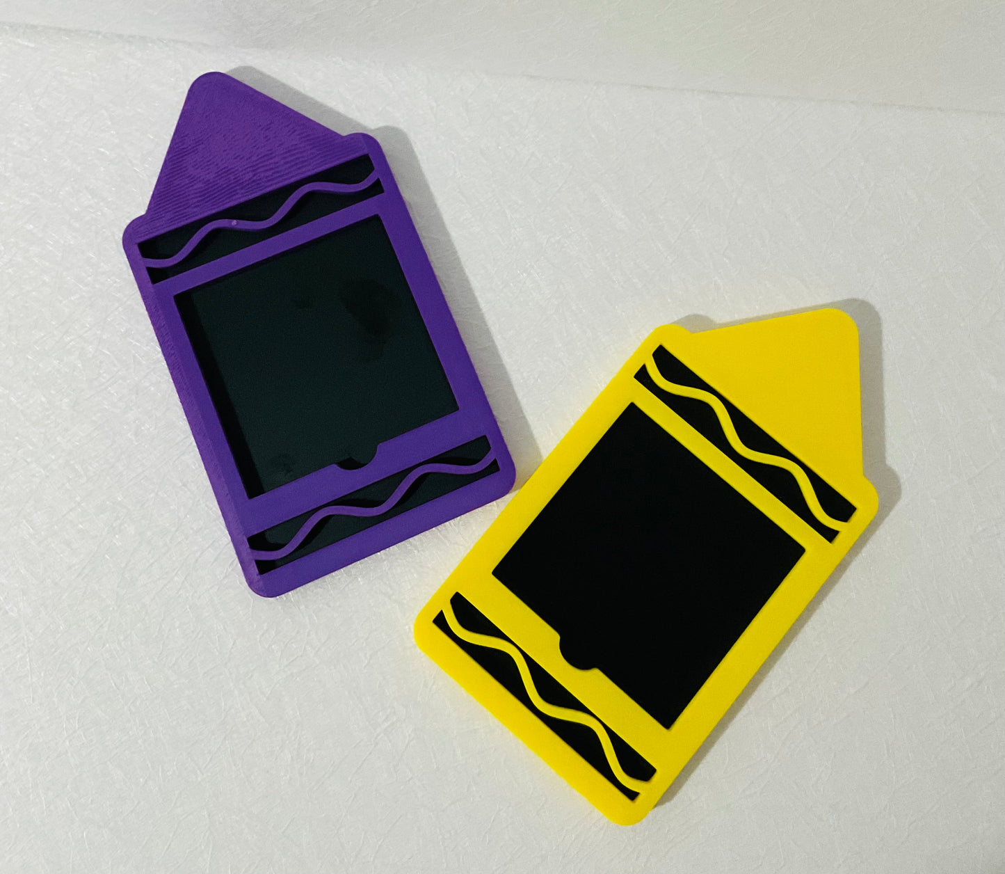 Cute crayon shaped sticky note pad holders
