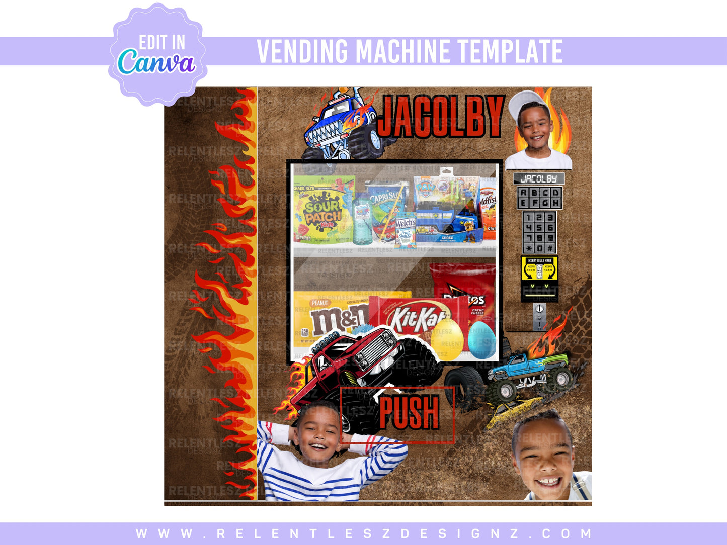 Monster Truck Vending Machine Template