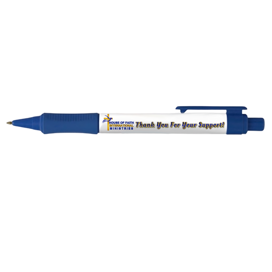 HOUSE OF FAITH INTERNATIONAL MINISTRIES Thank You Rubber Grip Ballpoint Pens 100 Qty.