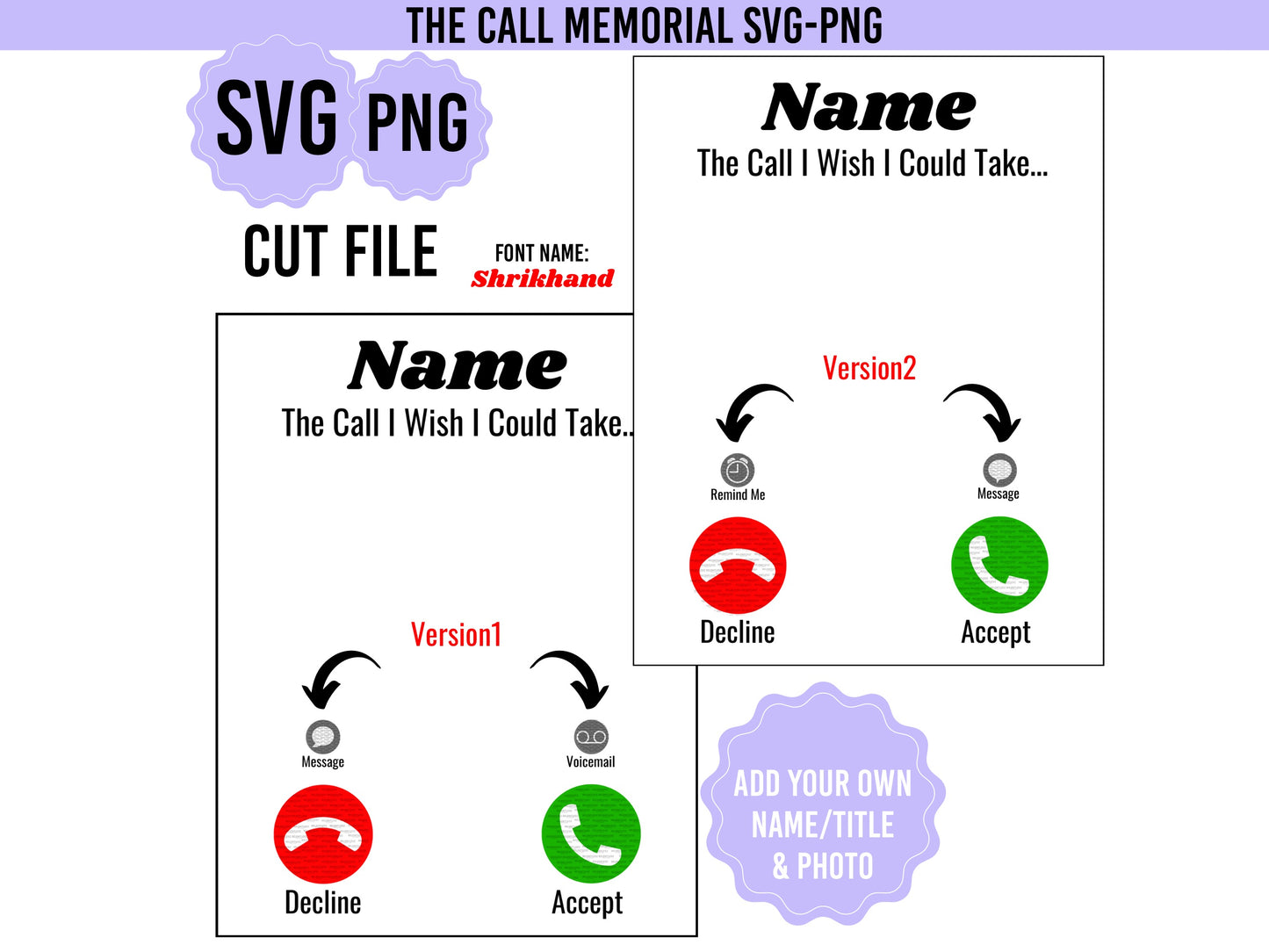 The Call I Wish I Could Take Memorial Template, Svg, Png, Edit In Canva, Memorial Keychain, T-shirt Design, Call Screen Keychain, Sympathy, Remembrance, Keepsake