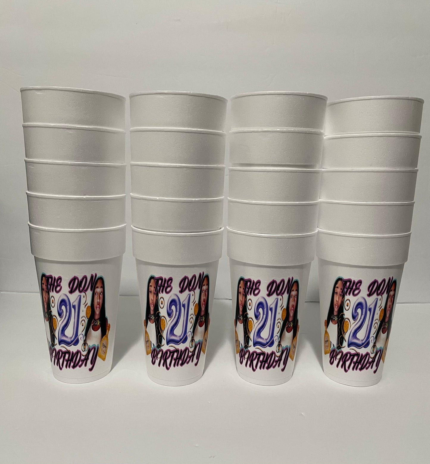 20oz Birthday Foam Cups