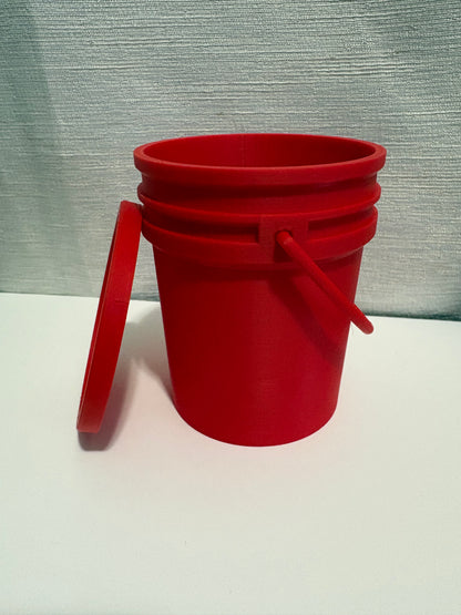 3D Printed Mini 4" Bucket with Lid | Mini Favor and Gift Bucket, Party Treats and more