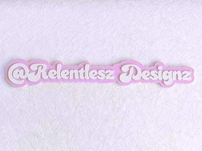 Custom 3D Printed Photo Watermark for Social Media Photo Posting. This can include your Social Media Icons Printed, along with your social media username or business name