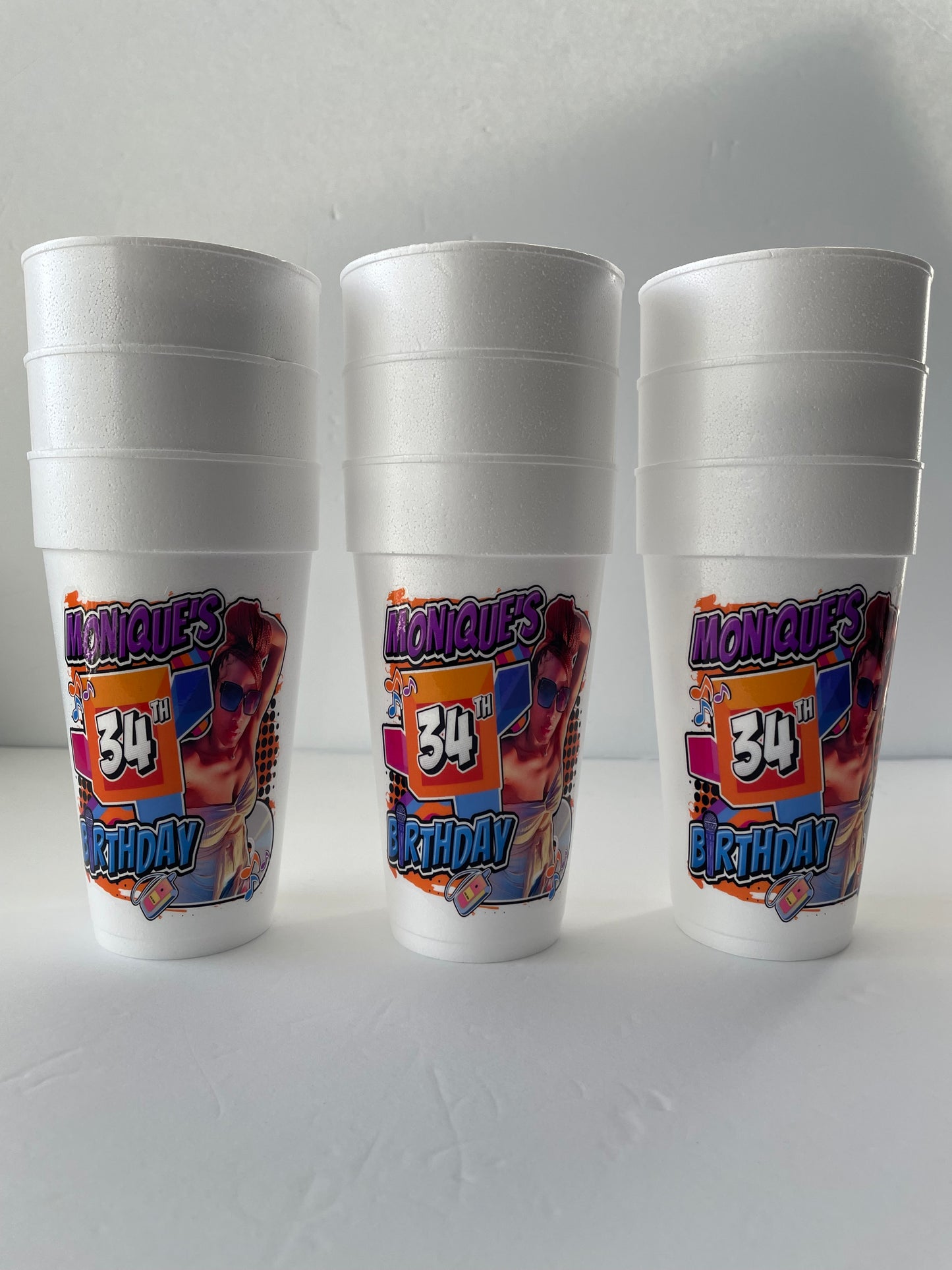 20oz Birthday Foam Cups