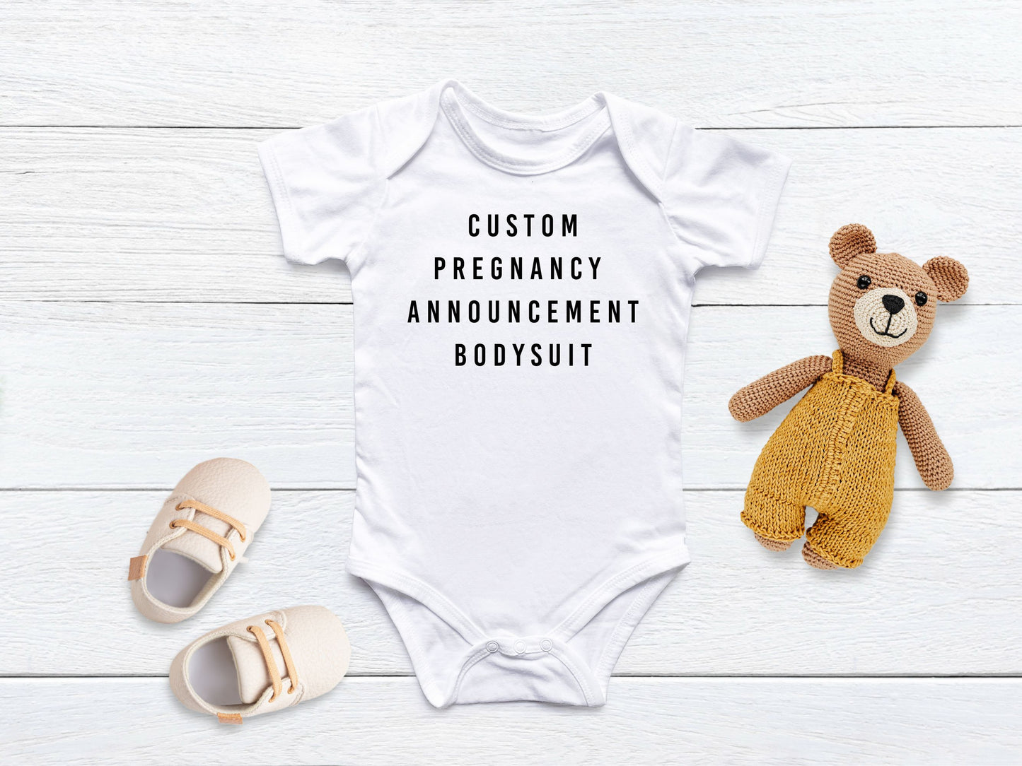 Custom Pregnancy Announcement Bodysuit