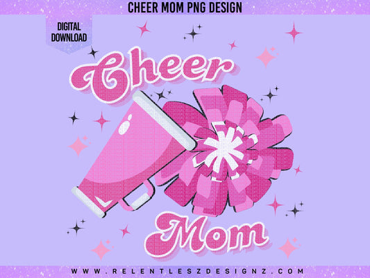 Cheer Mom Pink Digital Download Png