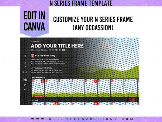 NSERIES Father’s Day Frame Template Dadflix | Canva PRO
