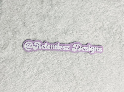 Custom 3D Printed Photo Watermark for Social Media Photo Posting. This can include your Social Media Icons Printed, along with your social media username or business name