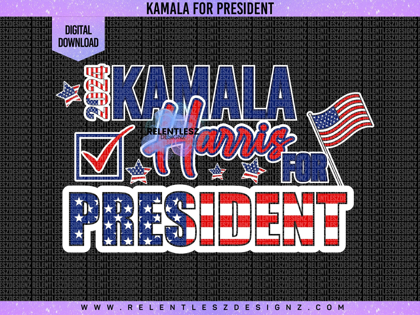 Kamala Harris for President 2024, 2025, Biden-Harris, T-shirt Design, Tshirt, USA,