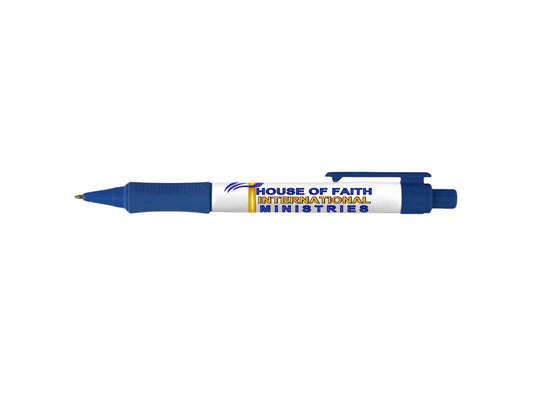 HOUSE OF FAITH INTERNATIONAL MINISTRIES Rubber Grip Ballpoint Pens 100 Qty.