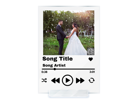 Wedding Keepsake Acrylic Music Plaque