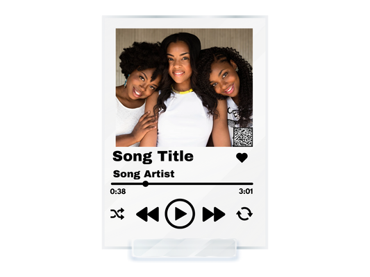 Custom music plaque, music frame, acrylic music plaque, graduation gift, wedding gift, birthday gift, music player acrylic frame plaque