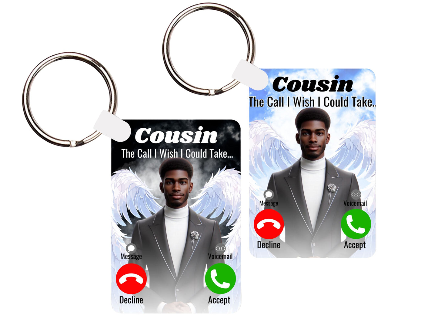 The call I wish I could take memorial keychain keepsake. Honor your loved ones, angel wings, mdf keychain, phone call screen