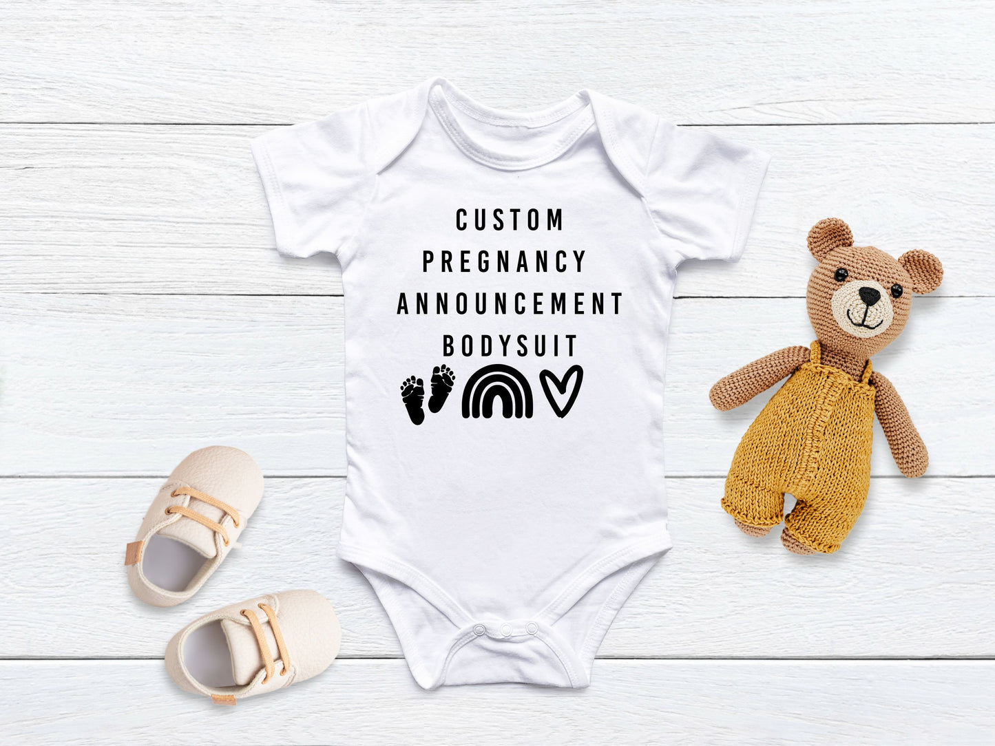 Custom Pregnancy Announcement Bodysuit