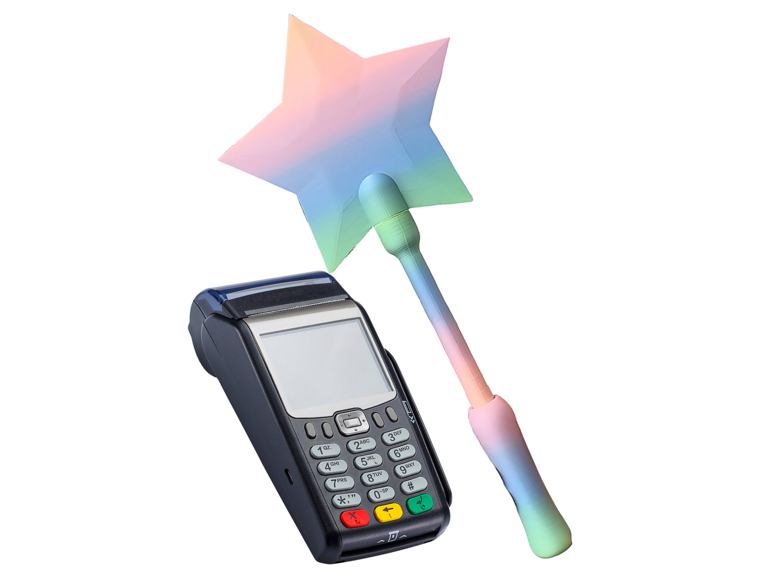 Payment Wand, 3D Printed, insert payment card into wand and tap to pay in stores.