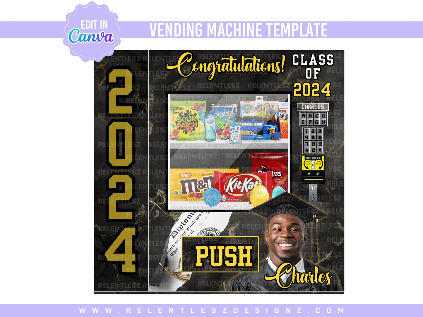 Graduation Vending Machine Template