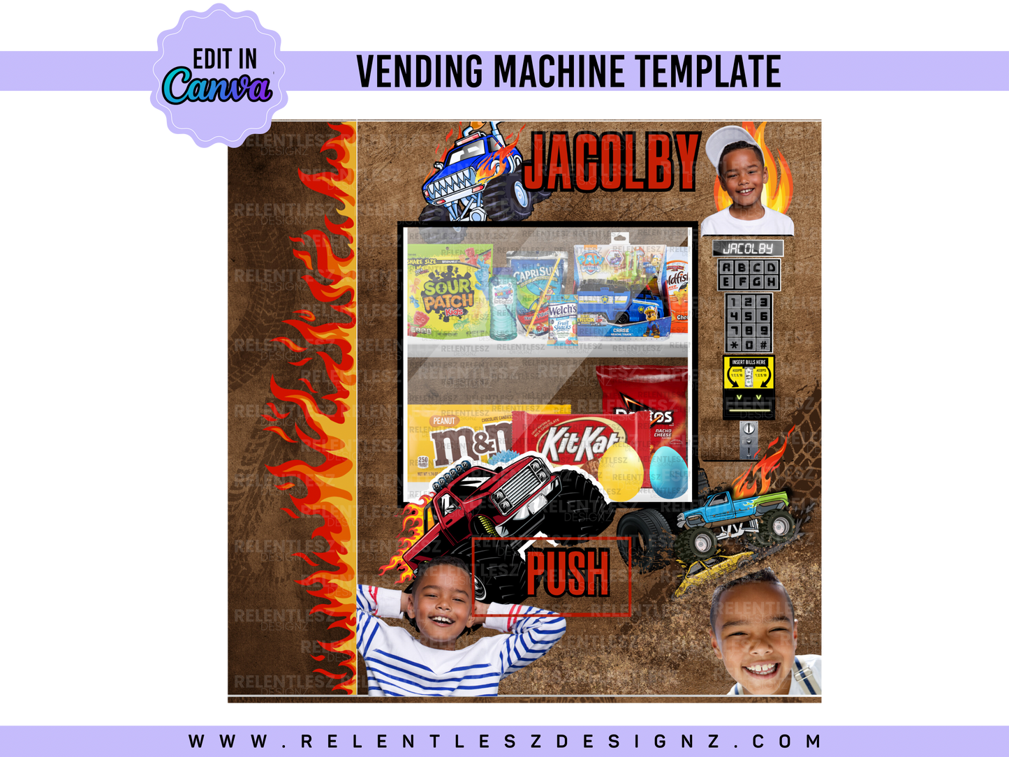 Monster Truck Vending Machine Template