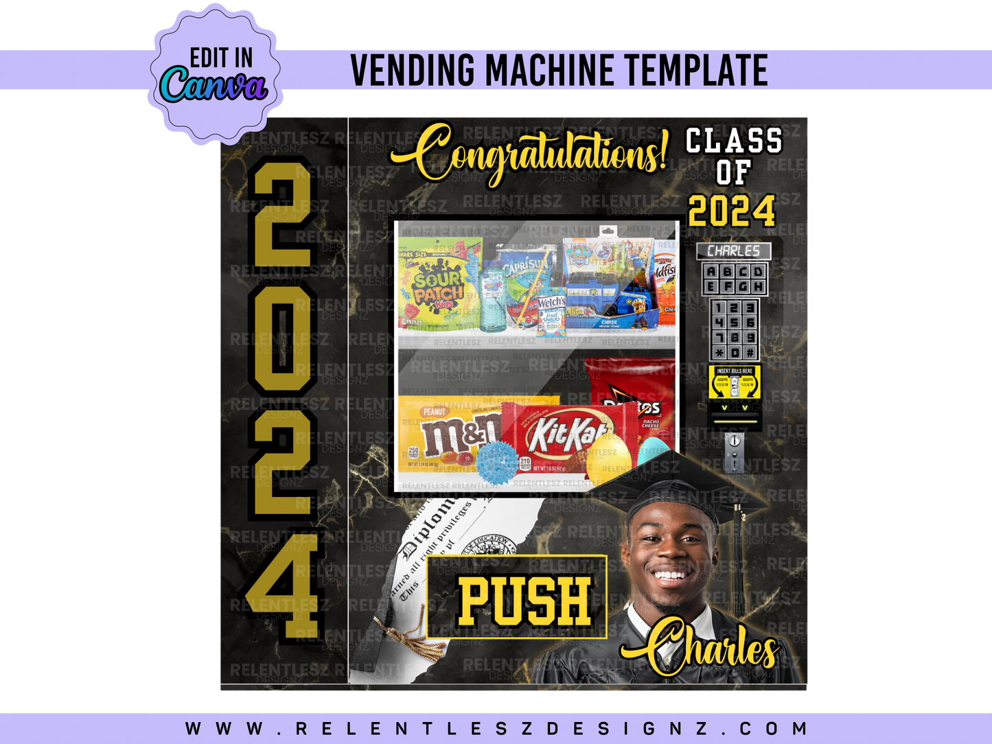 Graduation Vending Machine Template