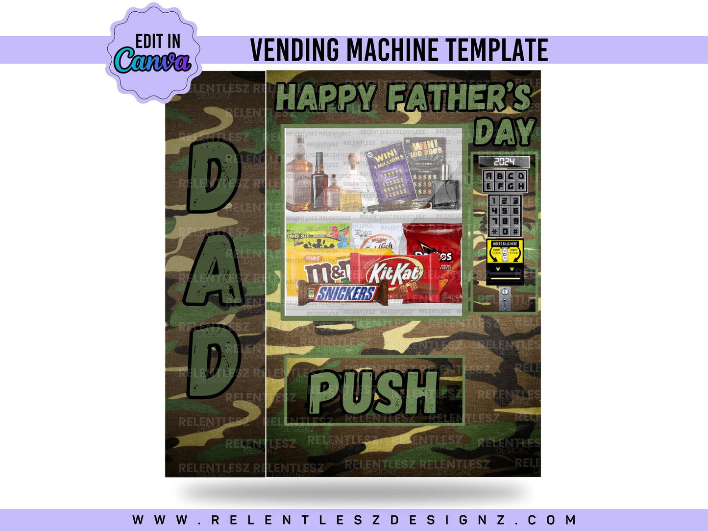 Father’s Day Vending Machine Template