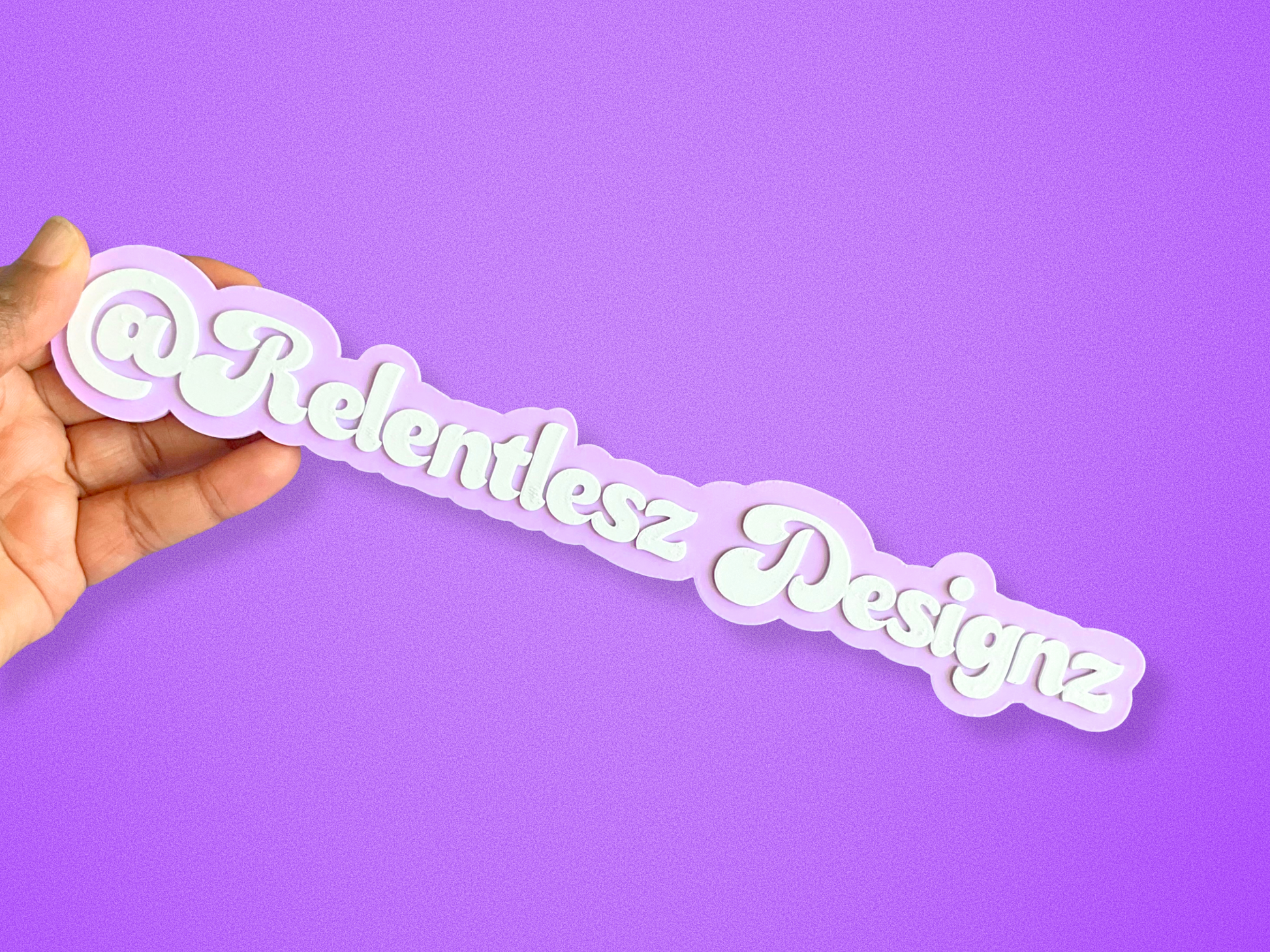 Custom 3D Printed Photo Watermark for Social Media Photo Posting. This can include your Social Media Icons Printed, along with your social media username or business name