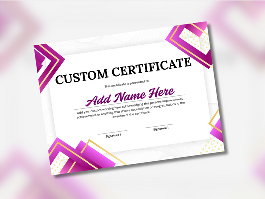 Custom Certificates