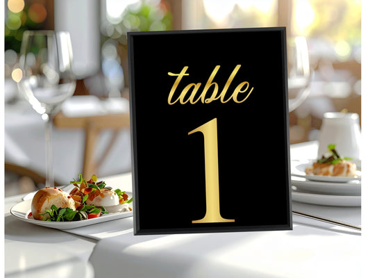 Table Number Picture Frame Centerpiece 8.5"x11"